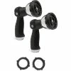 Best Pirce 🔔 Morvat Heavy-Duty Adjustable Pressure Garden Hose Sprayer 10 Spray Patterns Slip Resistant Grip On/Off Lock (2-Pack) 😉