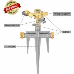 Best Pirce 😉 Morvat Brass Lawn Water Sprinkler, All Brass Sprinkler Head, Solid Aluminum Stake, 2 Rubber Ring Connectors, 360° Pattern 😉 11 Best Pirce 😉 Morvat Brass Lawn Water Sprinkler, All Brass Sprinkler Head, Solid Aluminum Stake, 2 Rubber Ring Connectors, 360° Pattern 😉 -Miracle-Gro Sales Store morvat pulsating sprinklers mor bsprinkler a 4f 1000