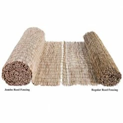 Budget 🛒 Backyard X-Scapes 6 ft. H x 16 ft. L Natural Jumbo Reed Bamboo Fencing 🌟 -Miracle-Gro Sales Store natural backyard x scapes garden fencing 20 br6 76 1000