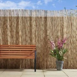 Discount 👍 Backyard X-Scapes 72 in. H x 192 in. L Bamboo Tan Reed Fencing Panel Decorative Screen Fence for Backyard Garden Fencing Divider (4-Pack) 😍 -Miracle-Gro Sales Store natural backyard x scapes garden fencing 20 n6pk4 1f 1000
