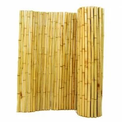 New 😉 Backyard X-Scapes 3 ft. H x 8 ft. W x 1 in. D Natural Rolled Bamboo Fence 😍