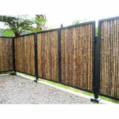 Best deal 🧨 Backyard X-Scapes 1 in. D x 72 in. H x 96 in. L Natural Black Bamboo Fencing Garden Screen Rolled Wood Fence Panel 🛒 -Miracle-Gro Sales Store natural black backyard x scapes garden fencing 22 b6 31 1000