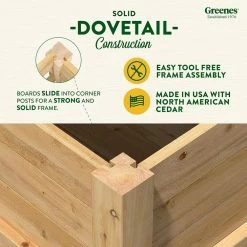 Best reviews of 🥰 Greenes Fence 16 in. L x 16 in. W x 17 in. H Original Cedar Elevated Planter 😍 -Miracle-Gro Sales Store natural greenes fence elevated garden beds rcev161617 1f 1000