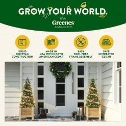 Best reviews of 🥰 Greenes Fence 16 in. L x 16 in. W x 17 in. H Original Cedar Elevated Planter 😍 -Miracle-Gro Sales Store natural greenes fence elevated garden beds rcev161617 76 1000