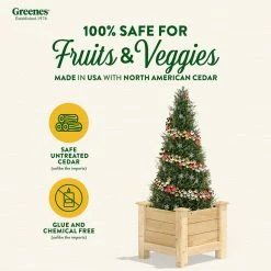 Best reviews of 🥰 Greenes Fence 16 in. L x 16 in. W x 17 in. H Original Cedar Elevated Planter 😍 -Miracle-Gro Sales Store natural greenes fence elevated garden beds rcev161617 c3 1000