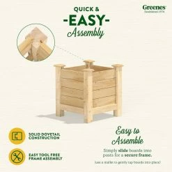 Best Sale ⌛ Greenes Fence 16 in. L x 16 in. W x 21 in. H Original Cedar Elevated Planter ✨ -Miracle-Gro Sales Store natural greenes fence elevated garden beds rcev161621 4f 1000