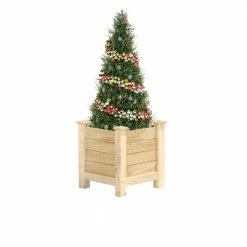 Best Sale ⌛ Greenes Fence 16 in. L x 16 in. W x 21 in. H Original Cedar Elevated Planter ✨