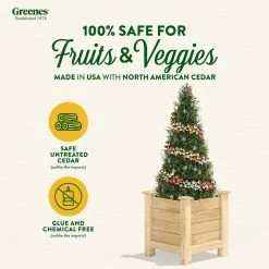 Best Sale ⌛ Greenes Fence 16 in. L x 16 in. W x 21 in. H Original Cedar Elevated Planter ✨ -Miracle-Gro Sales Store natural greenes fence elevated garden beds rcev161621 c3 1000