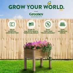 Brand new 🥰 Greenes Fence 32 in. L x 16 in. W x 31 in. H Original Cedar Elevated Garden Bed 🔔 -Miracle-Gro Sales Store natural greenes fence elevated garden beds rcev1632 76 1000