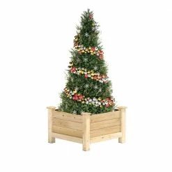 Deals ❤️ Greenes Fence 24 in. L x 24 in. W x 17 in. H Original Cedar Elevated Planter ✨