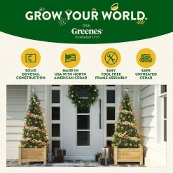 Deals ❤️ Greenes Fence 24 in. L x 24 in. W x 17 in. H Original Cedar Elevated Planter ✨ -Miracle-Gro Sales Store natural greenes fence elevated garden beds rcev242417 76 1000