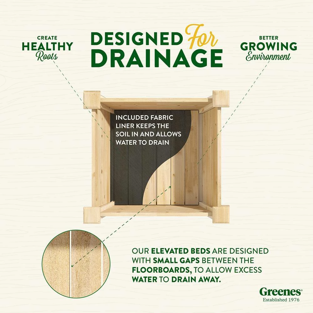 Cheap 🧨 Greenes Fence 24 in. L x 24 in. W x 21 in. H Original Cedar Elevated Planter ⭐ 6 Cheap 🧨 Greenes Fence 24 in. L x 24 in. W x 21 in. H Original Cedar Elevated Planter ⭐ - Image 6