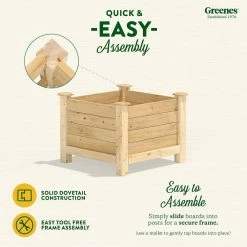 Cheap 🧨 Greenes Fence 24 in. L x 24 in. W x 21 in. H Original Cedar Elevated Planter ⭐ 11 Cheap 🧨 Greenes Fence 24 in. L x 24 in. W x 21 in. H Original Cedar Elevated Planter ⭐ -Miracle-Gro Sales Store natural greenes fence elevated garden beds rcev242421 4f 1000