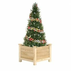 Cheap 🧨 Greenes Fence 24 in. L x 24 in. W x 21 in. H Original Cedar Elevated Planter ⭐