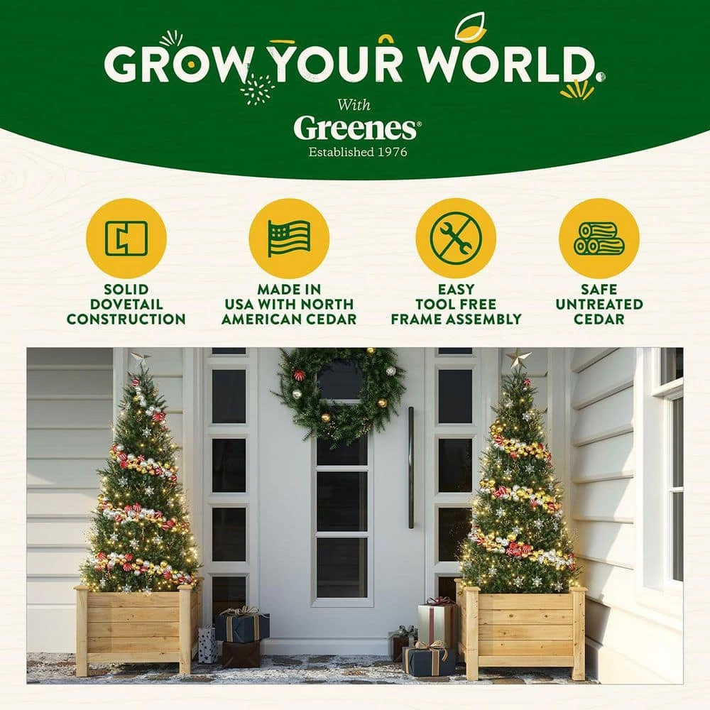 Cheap 🧨 Greenes Fence 24 in. L x 24 in. W x 21 in. H Original Cedar Elevated Planter ⭐ 8 Cheap 🧨 Greenes Fence 24 in. L x 24 in. W x 21 in. H Original Cedar Elevated Planter ⭐ - Image 8