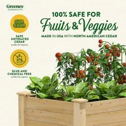 Outlet ✔️ Greenes Fence 48 in. L x 24 in. W x 31 in. H Original Cedar Elevated Garden Bed 🌟 -Miracle-Gro Sales Store natural greenes fence elevated garden beds rcev2448 66 1000