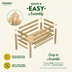 Outlet ✔️ Greenes Fence 48 in. L x 24 in. W x 31 in. H Original Cedar Elevated Garden Bed 🌟 -Miracle-Gro Sales Store natural greenes fence elevated garden beds rcev2448 c3 1000