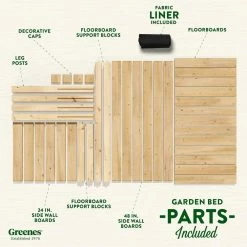 Outlet ✔️ Greenes Fence 48 in. L x 24 in. W x 31 in. H Original Cedar Elevated Garden Bed 🌟 -Miracle-Gro Sales Store natural greenes fence elevated garden beds rcev2448 fa 1000