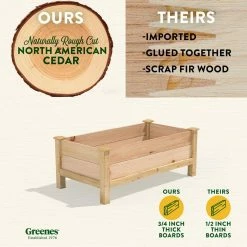 Best Pirce 👍 Greenes Fence 48 in. L x 24 in. W x 19 in. H Premium Cedar Elevated Garden Bed 👏 9 Best Pirce 👍 Greenes Fence 48 in. L x 24 in. W x 19 in. H Premium Cedar Elevated Garden Bed 👏 -Miracle-Gro Sales Store natural greenes fence elevated garden beds rcev244819p 1d 1000