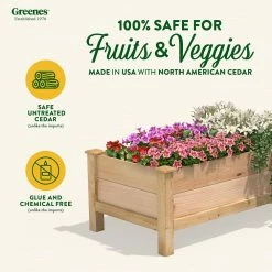Best Pirce 👍 Greenes Fence 48 in. L x 24 in. W x 19 in. H Premium Cedar Elevated Garden Bed 👏 10 Best Pirce 👍 Greenes Fence 48 in. L x 24 in. W x 19 in. H Premium Cedar Elevated Garden Bed 👏 -Miracle-Gro Sales Store natural greenes fence elevated garden beds rcev244819p c3 1000