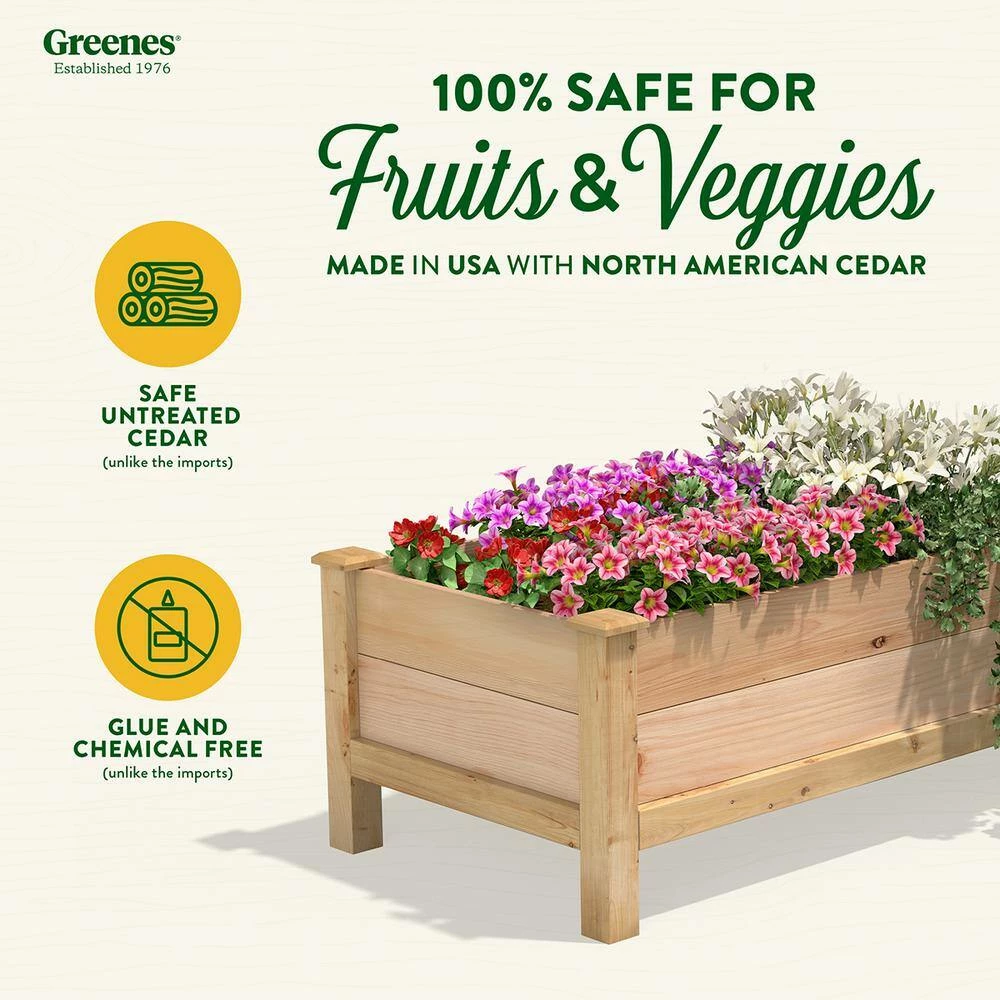 Best Pirce 👍 Greenes Fence 48 in. L x 24 in. W x 19 in. H Premium Cedar Elevated Garden Bed 👏 3 Best Pirce 👍 Greenes Fence 48 in. L x 24 in. W x 19 in. H Premium Cedar Elevated Garden Bed 👏 - Image 3