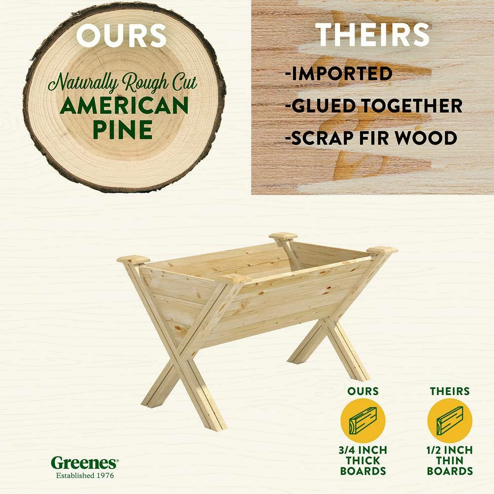 Cheapest ✔️ Greenes Fence V-Shaped Elevated Wood Garden Bed ⭐ 2 Cheapest ✔️ Greenes Fence V-Shaped Elevated Wood Garden Bed ⭐ - Image 2