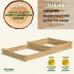 Coupon 😍 Greenes Fence 4 ft. x 8 ft. x 7-10.5 in. Original Cedar Raised Garden Bed 🤩 -Miracle-Gro Sales Store natural greenes fence raised planter boxes rc 4c8t2 1d 1000