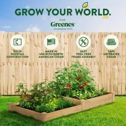 Coupon 😍 Greenes Fence 4 ft. x 8 ft. x 7-10.5 in. Original Cedar Raised Garden Bed 🤩 -Miracle-Gro Sales Store natural greenes fence raised planter boxes rc 4c8t2 76 1000