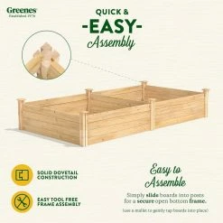 Coupon 🎉 Greenes Fence 4 ft. x 8 ft. x 14 in. Original Cedar Raised Garden Bed 😀 -Miracle-Gro Sales Store natural greenes fence raised planter boxes rc12s28b 4f 1000