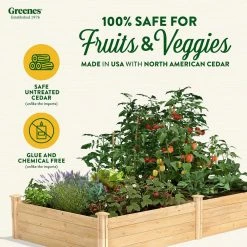 Coupon 🎉 Greenes Fence 4 ft. x 8 ft. x 14 in. Original Cedar Raised Garden Bed 😀 -Miracle-Gro Sales Store natural greenes fence raised planter boxes rc12s28b c3 1000