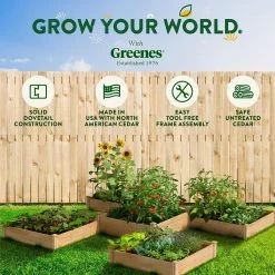 Coupon ๐ Greenes Fence 12 ft. x 12 ft. 80 sq. ft. Original Cedar Raised Garden Bed ๐งจ 15 Coupon ๐ Greenes Fence 12 ft. x 12 ft. 80 sq. ft. Original Cedar Raised Garden Bed ๐งจ -Miracle-Gro Sales Store natural greenes fence raised planter boxes rc12t8s64b 76 1000