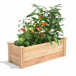 Flash Sale 🛒 Greenes Fence 16 in. x 4 ft. x 16.5 in. Premium Cedar Raised Garden Bed 👏