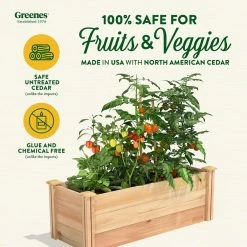 Flash Sale 🛒 Greenes Fence 16 in. x 4 ft. x 16.5 in. Premium Cedar Raised Garden Bed 👏 -Miracle-Gro Sales Store natural greenes fence raised planter boxes rc164818p c3 1000