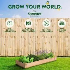 Deals ✨ Greenes Fence 16 in. x 4 ft. x 5.5 in. Premium Cedar Raised Garden Bed ✔️ 15 Deals ✨ Greenes Fence 16 in. x 4 ft. x 5.5 in. Premium Cedar Raised Garden Bed ✔️ -Miracle-Gro Sales Store natural greenes fence raised planter boxes rc16486p 76 1000