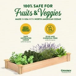 Deals ✨ Greenes Fence 16 in. x 4 ft. x 5.5 in. Premium Cedar Raised Garden Bed ✔️ 10 Deals ✨ Greenes Fence 16 in. x 4 ft. x 5.5 in. Premium Cedar Raised Garden Bed ✔️ -Miracle-Gro Sales Store natural greenes fence raised planter boxes rc16486p c3 1000