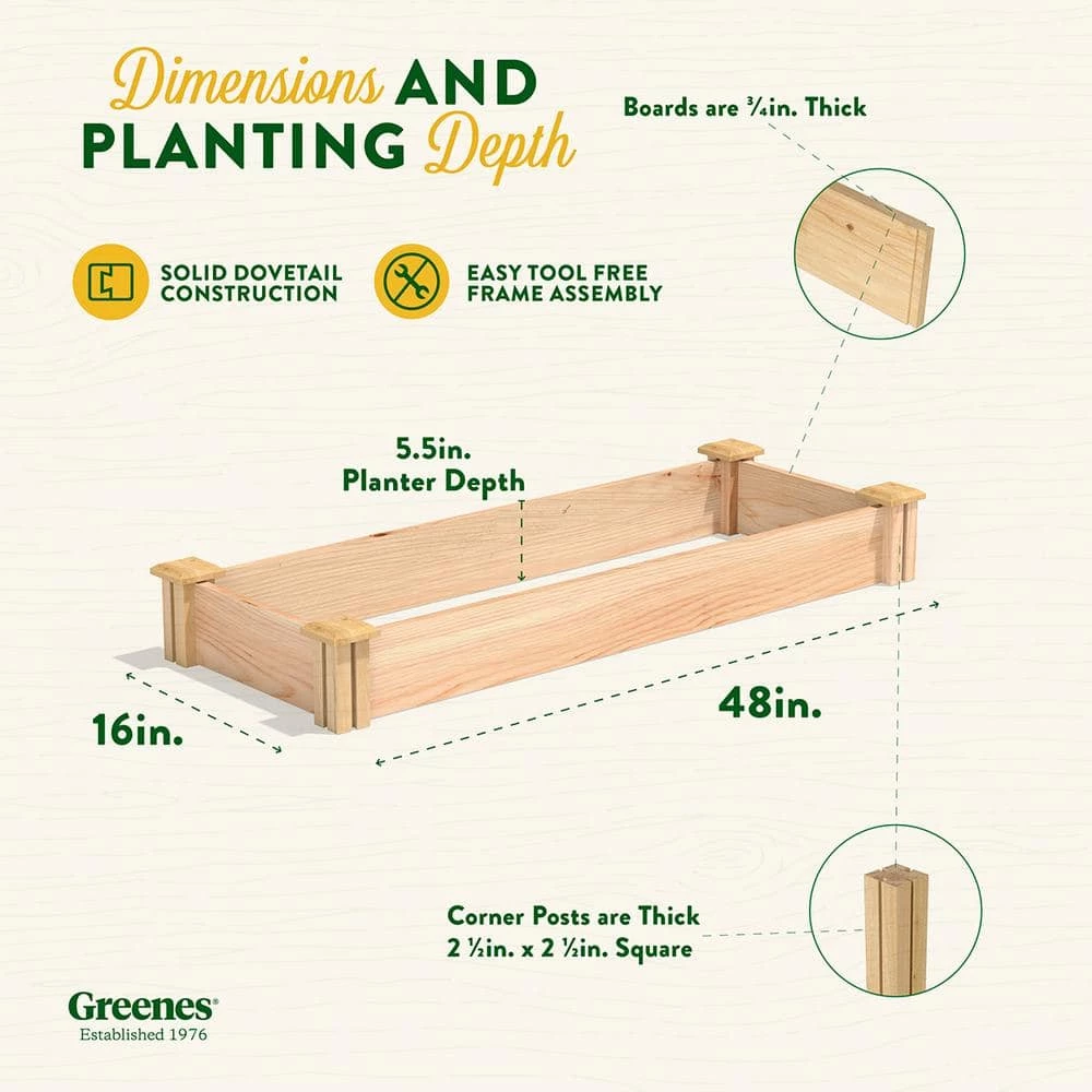 Deals ✨ Greenes Fence 16 in. x 4 ft. x 5.5 in. Premium Cedar Raised Garden Bed ✔️ 7 Deals ✨ Greenes Fence 16 in. x 4 ft. x 5.5 in. Premium Cedar Raised Garden Bed ✔️ - Image 7
