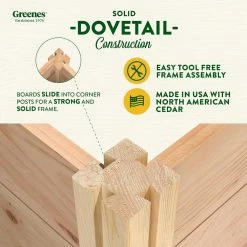 New 🔥 Greenes Fence 16 in. x 8 ft. x 11 in. Premium Cedar Raised Garden Bed 🌟 -Miracle-Gro Sales Store natural greenes fence raised planter boxes rc169612p 1f 1000