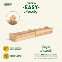 New 🔥 Greenes Fence 16 in. x 8 ft. x 11 in. Premium Cedar Raised Garden Bed 🌟 -Miracle-Gro Sales Store natural greenes fence raised planter boxes rc169612p 4f 1000