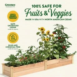 New 🔥 Greenes Fence 16 in. x 8 ft. x 11 in. Premium Cedar Raised Garden Bed 🌟 -Miracle-Gro Sales Store natural greenes fence raised planter boxes rc169612p c3 1000