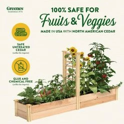 Budget ๐ Greenes Fence 16 in. x 8 ft. X 11 in. Premium Cedar Raised Garden Bed with Trellis โค๏ธ 10 Budget ๐ Greenes Fence 16 in. x 8 ft. X 11 in. Premium Cedar Raised Garden Bed with Trellis โค๏ธ -Miracle-Gro Sales Store natural greenes fence raised planter boxes rc169612ptre c3 1000