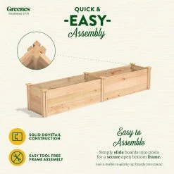 Cheapest 🧨 Greenes Fence 16 in. x 8 ft. x 16.5 in. Premium Cedar Raised Garden Bed 🛒 -Miracle-Gro Sales Store natural greenes fence raised planter boxes rc169618p 4f 1000