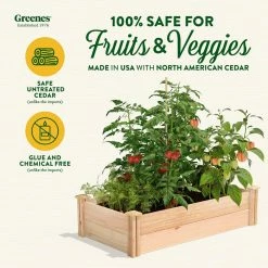 Top 10 ✨ Greenes Fence 2 ft. x 4 ft. x 11 in. Premium Cedar Raised Garden Bed 🥰 -Miracle-Gro Sales Store natural greenes fence raised planter boxes rc244812p c3 1000