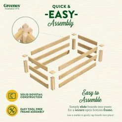 Cheap 🧨 Greenes Fence 2 ft. x 4 ft. x 10.5 in. Original Cedar Raised Garden Bed 👍 -Miracle-Gro Sales Store natural greenes fence raised planter boxes rc24484t 4f 1000