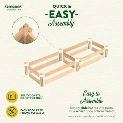 Brand new ⭐ Greenes Fence 2 ft. x 8 ft. x 11 in. Premium Cedar Raised Garden Bed 🧨 -Miracle-Gro Sales Store natural greenes fence raised planter boxes rc249612p 4f 1000