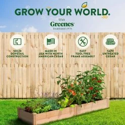 Brand new ⭐ Greenes Fence 2 ft. x 8 ft. x 11 in. Premium Cedar Raised Garden Bed 🧨 -Miracle-Gro Sales Store natural greenes fence raised planter boxes rc249612p 76 1000