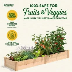 Brand new ⭐ Greenes Fence 2 ft. x 8 ft. x 11 in. Premium Cedar Raised Garden Bed 🧨 -Miracle-Gro Sales Store natural greenes fence raised planter boxes rc249612p c3 1000