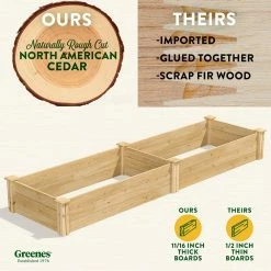 Outlet ✔️ Greenes Fence 2 ft. x 8 ft. x 10.5 in. Original Cedar Raised Garden Bed 🎁 -Miracle-Gro Sales Store natural greenes fence raised planter boxes rc24966t 1d 1000