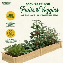 Outlet ✔️ Greenes Fence 2 ft. x 8 ft. x 10.5 in. Original Cedar Raised Garden Bed 🎁 -Miracle-Gro Sales Store natural greenes fence raised planter boxes rc24966t c3 1000