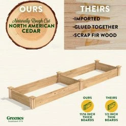Cheapest 🎉 Greenes Fence 2 ft. x 8 ft. x 7 in. Original Cedar Raised Garden Bed ✔️ -Miracle-Gro Sales Store natural greenes fence raised planter boxes rc24967 1d 1000