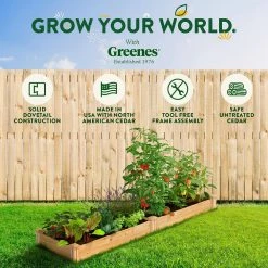 Cheapest 🎉 Greenes Fence 2 ft. x 8 ft. x 7 in. Original Cedar Raised Garden Bed ✔️ -Miracle-Gro Sales Store natural greenes fence raised planter boxes rc24967 76 1000